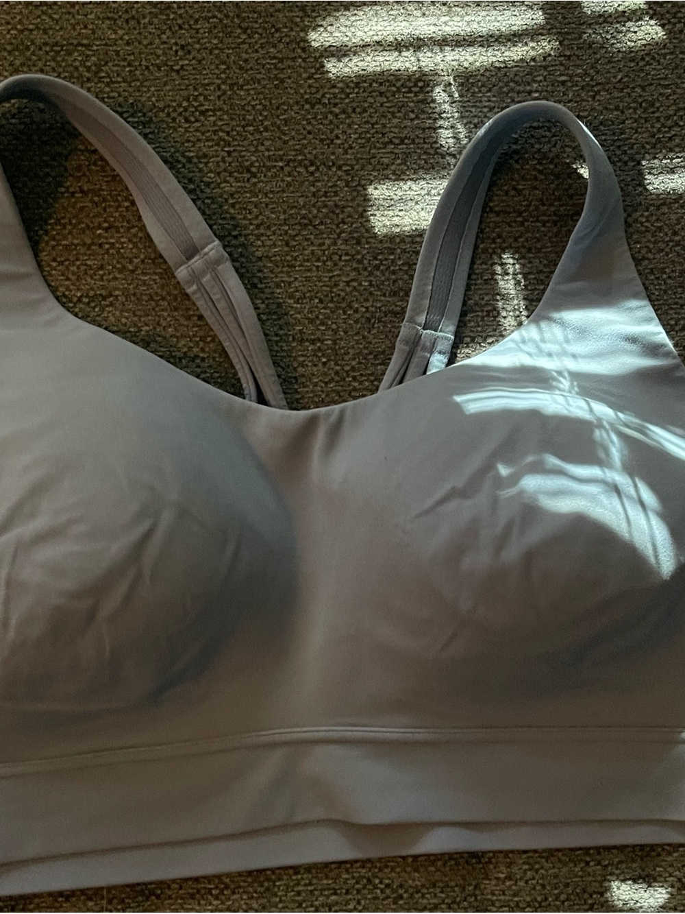 Athleta Seamless Light Gray Wireless Sports Bra